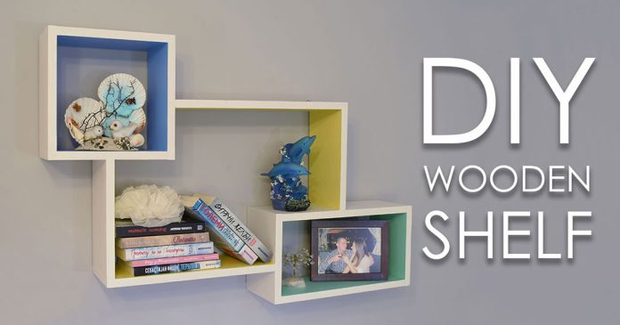 DIY Colorful Rectangular Wooden Wall Shelf 0000000 DIY Colorful Rectangular Wooden Wall Shelf 0000000