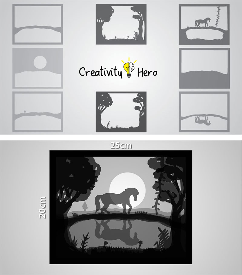 How To Create A 3D Paper Cut Light Box DIY Project Creativity Hero