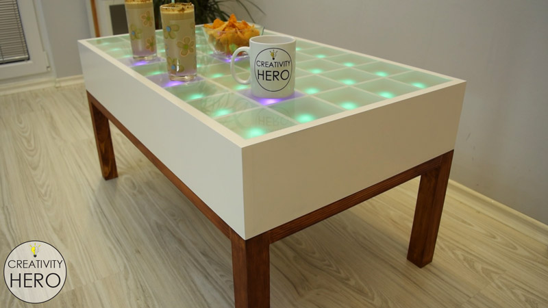 DIY Interactive LED Coffee Table 34